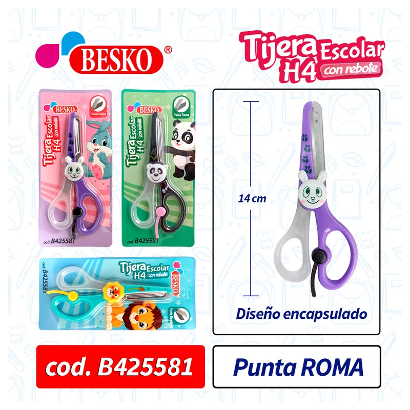 Tijera escolar H4 diseño 